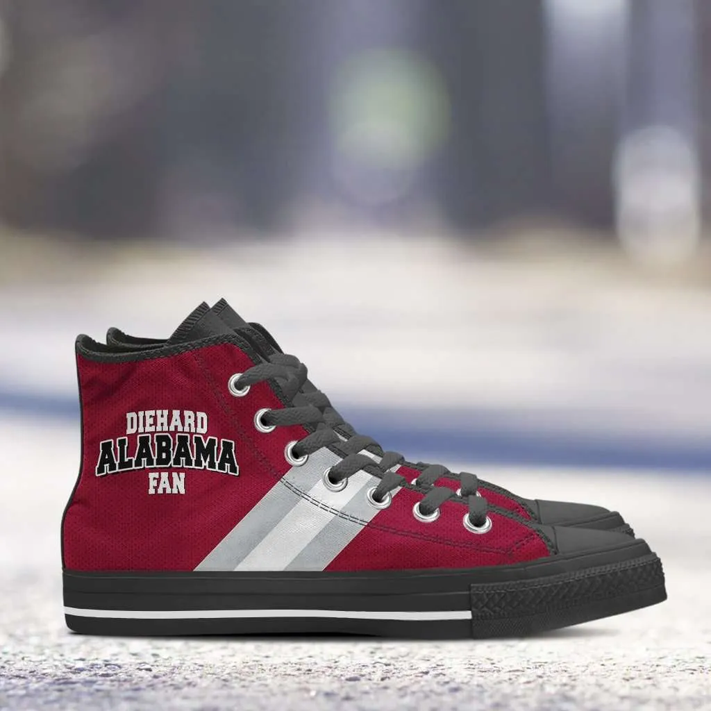 Diehard Alabama Fan Canvas High Top Shoes