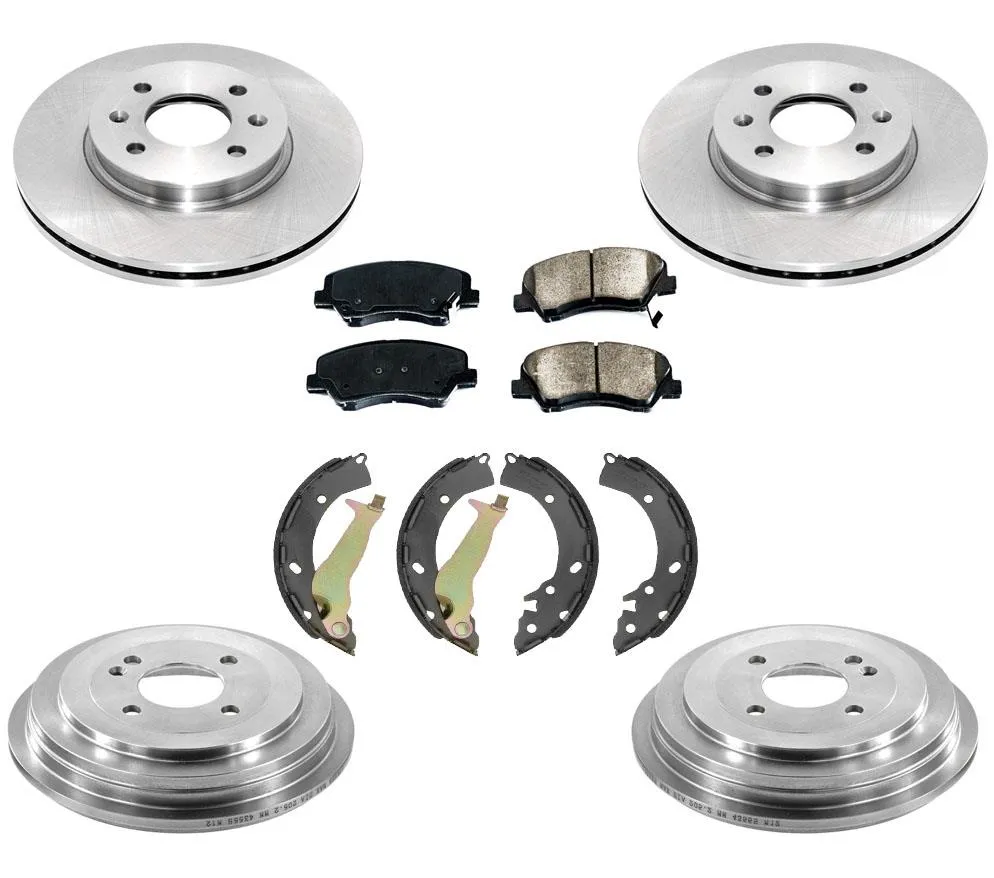 Disc Brake Rotors Drums Brake Shoes & Pads for Hyundai Accent SE 2013-2017 6PCS