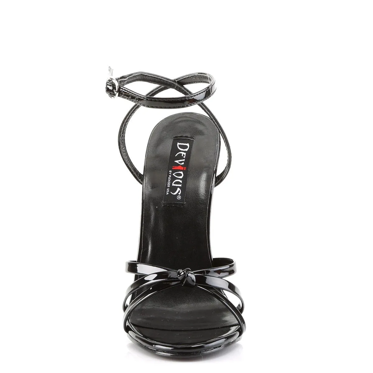Domina 108 Sandal with 6 inch heel - Black Patent