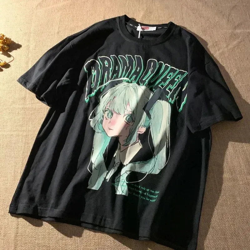 Drama Queen Kawaii Tee – Y2K Fairycore Short Sleeve Harajuku Top From Kawaii Stop