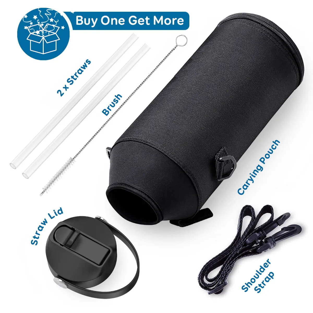 Duet Series Water Bottle with 2 Lids | 87oz