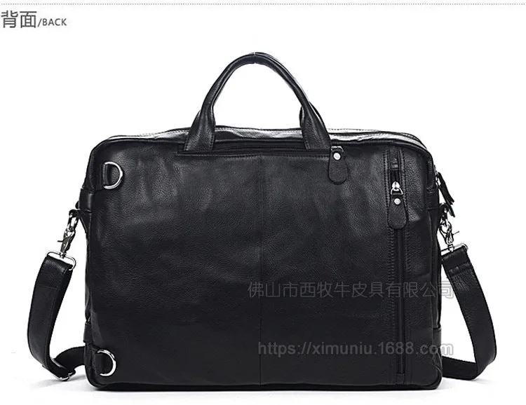 DUNNMALL European and American Fashion New Style Men's Leather Backpack Men's Backpack First Layer Cowhide Multi-Functional Portable Shoulder Crossbody