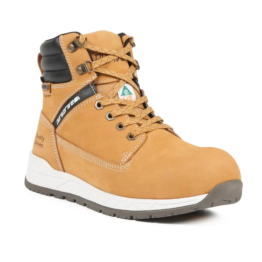 DuraDrive 7 to 13 Black/Wheat Rubber Lightweight Waterproof Safety Work Boot