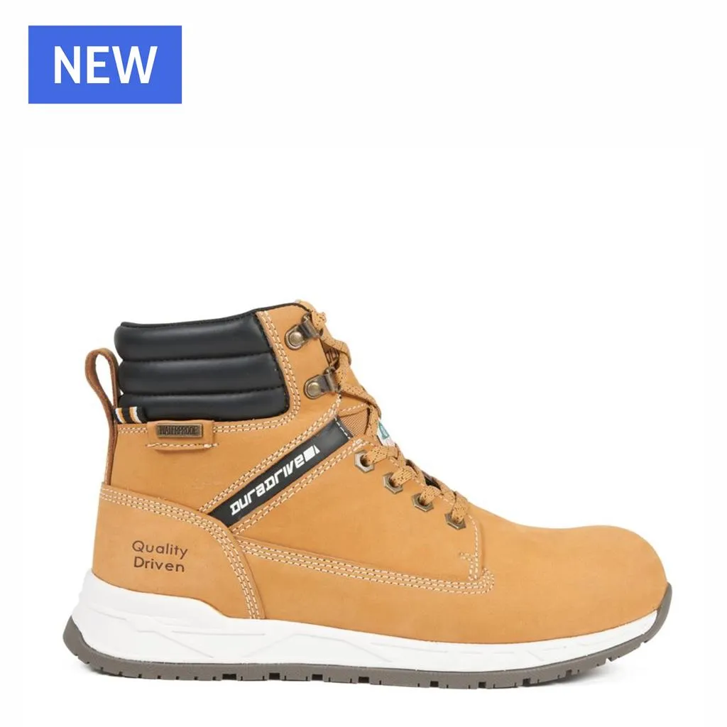 DuraDrive 7 to 13 Black/Wheat Rubber Lightweight Waterproof Safety Work Boot