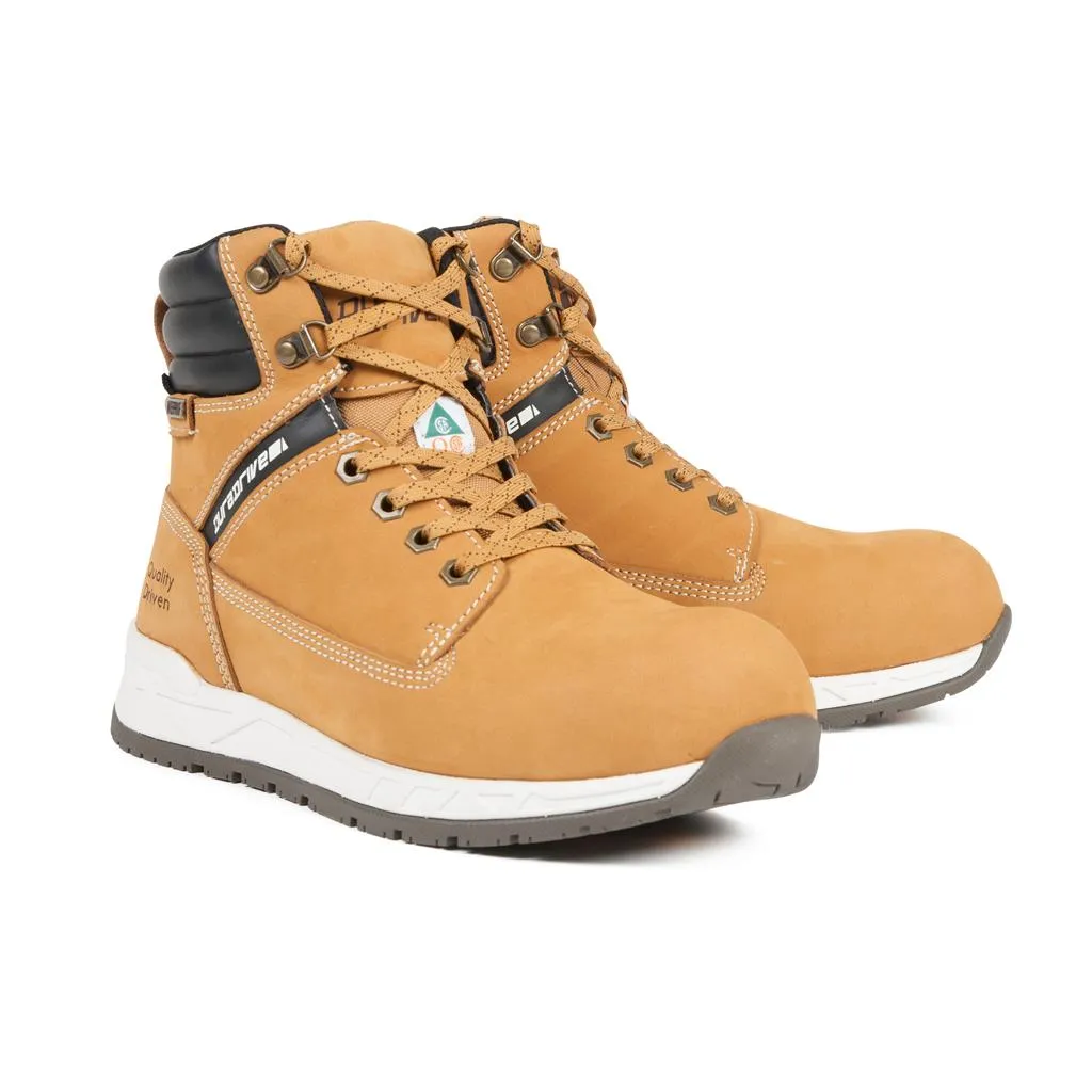 DuraDrive 7 to 13 Black/Wheat Rubber Lightweight Waterproof Safety Work Boot