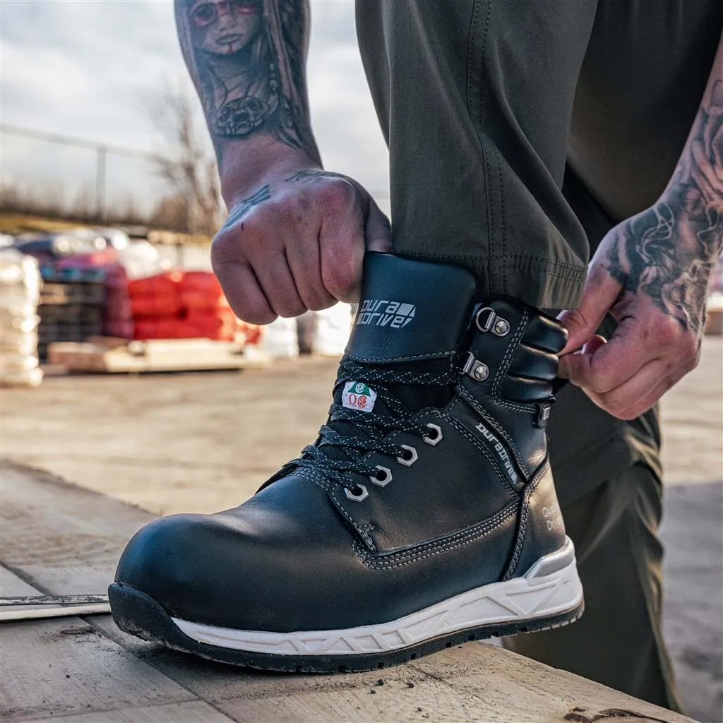 DuraDrive 7 to 13 Black/Wheat Rubber Lightweight Waterproof Safety Work Boot