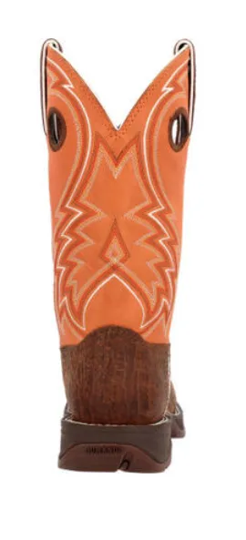 DURANGO MENS REBEL CEDAR BARK AND MONARCH ORANGE WESTERN BOOT STYLE DDB0392