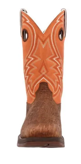 DURANGO MENS REBEL CEDAR BARK AND MONARCH ORANGE WESTERN BOOT STYLE DDB0392