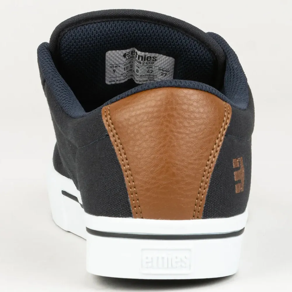 Etnies Jameson 2 Eco Skateboard Shoes  - Navy Tan White