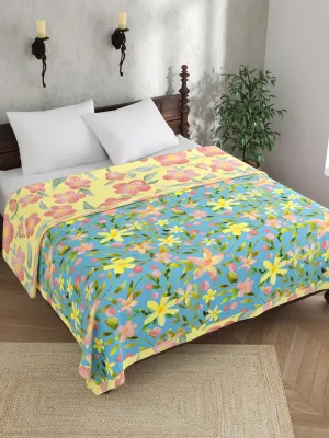 EVER HOME Pure Cotton Reversible Dohar Double Bed Size | AC Blanket Comforter | Soft Light-Weight Bed Blanket (224X254CM, Pack of 1)