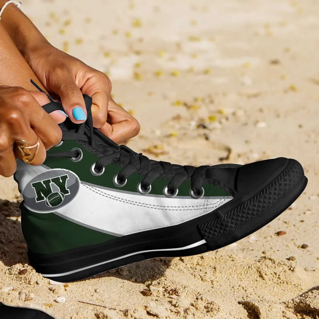 Fan Art New York Jets Canvas High Top Shoes