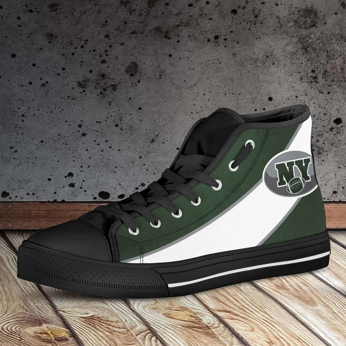 Fan Art New York Jets Canvas High Top Shoes
