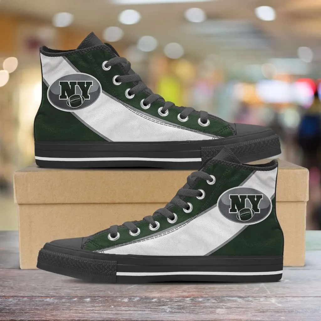 Fan Art New York Jets Canvas High Top Shoes