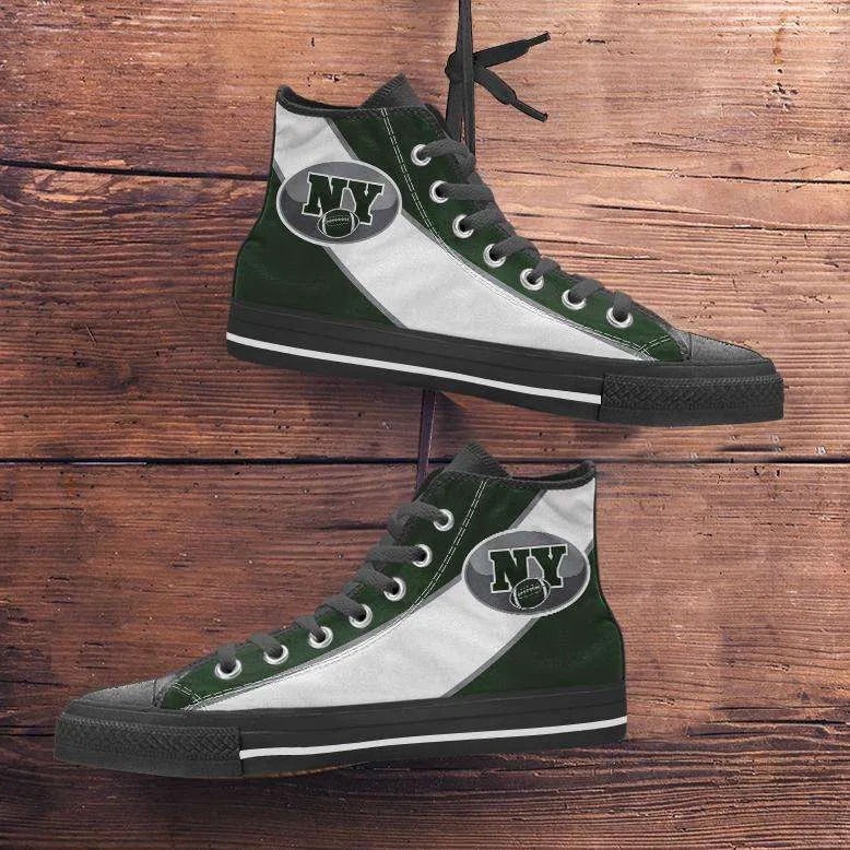 Fan Art New York Jets Canvas High Top Shoes