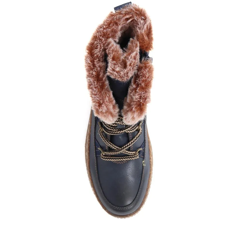 Faux Fur Weather Boots - WOIL38034 / 324 570