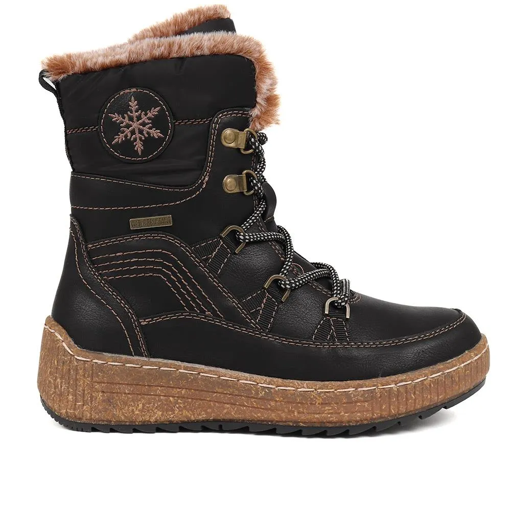 Faux Fur Weather Boots - WOIL38034 / 324 570