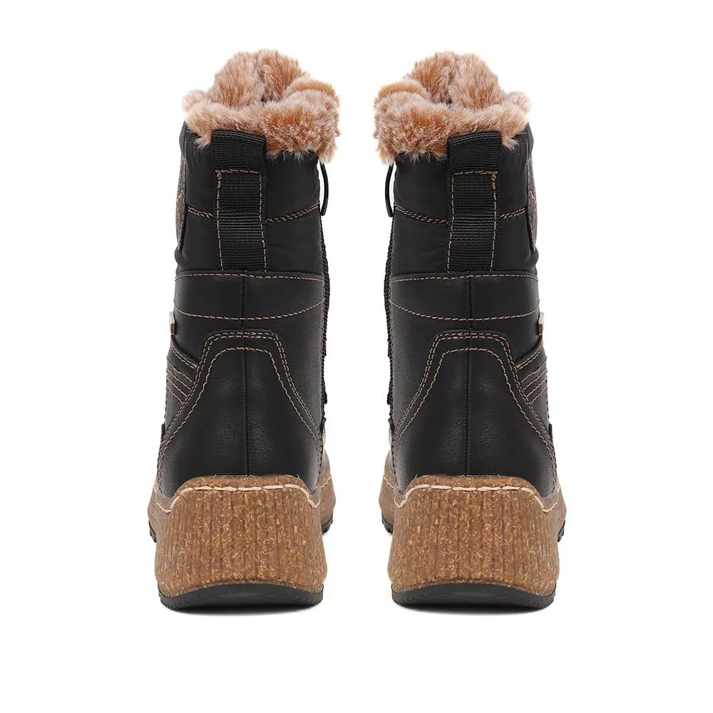 Faux Fur Weather Boots - WOIL38034 / 324 570