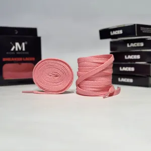 Flat Sneaker Laces- Dark Pink | Jordan laces | AJ1 Laces | Kicks Machine