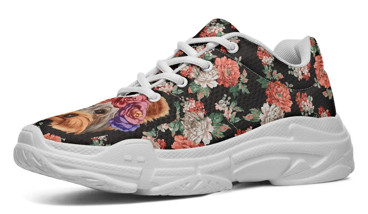 Floral Yorkie Chunky Sneakers