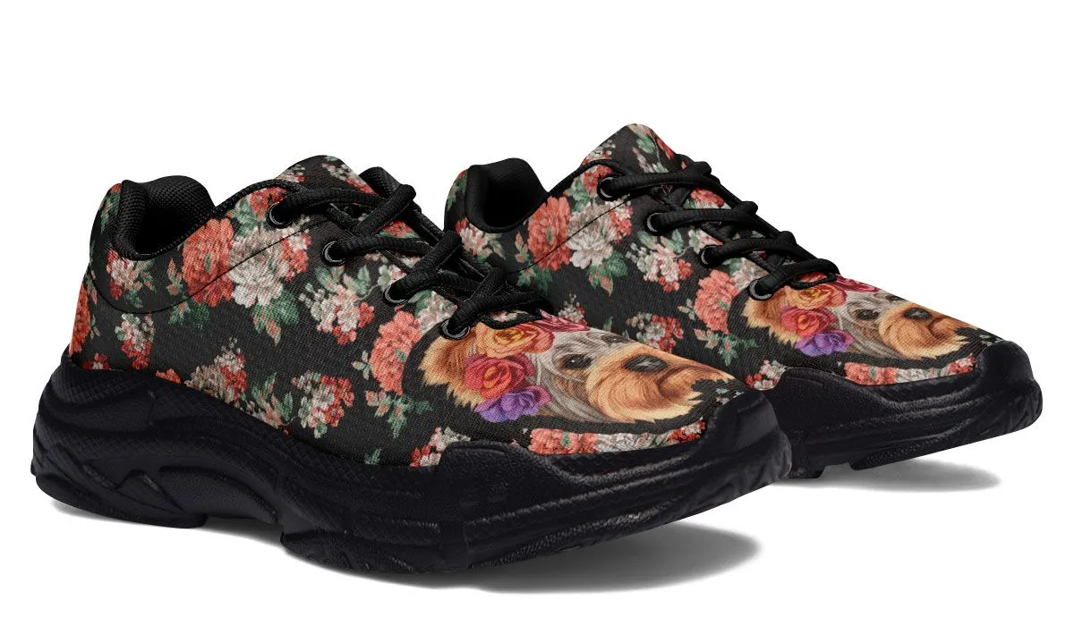 Floral Yorkie Chunky Sneakers