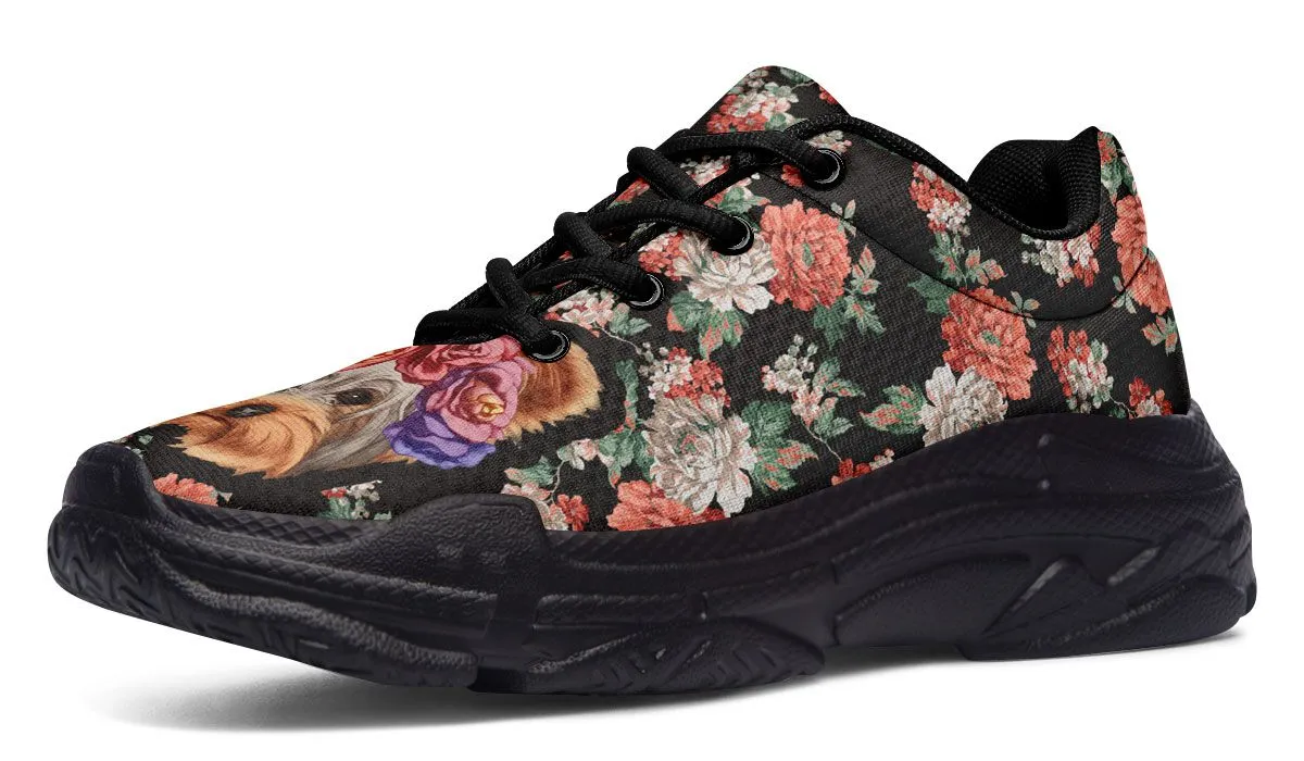 Floral Yorkie Chunky Sneakers