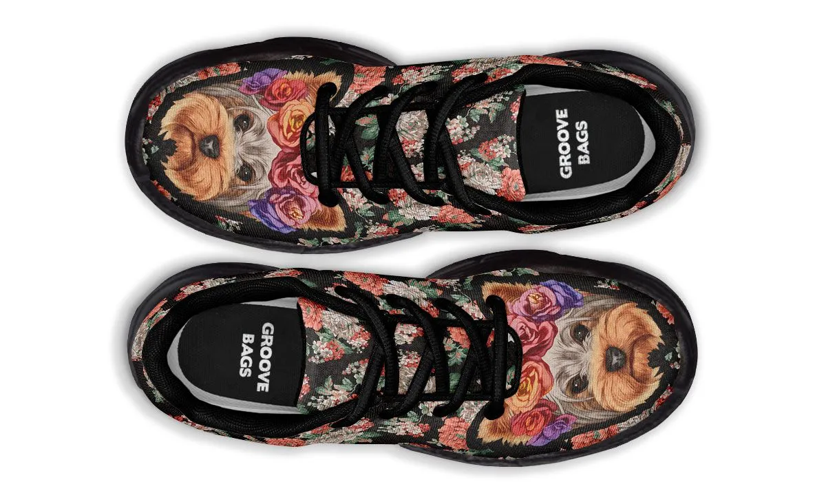 Floral Yorkie Chunky Sneakers