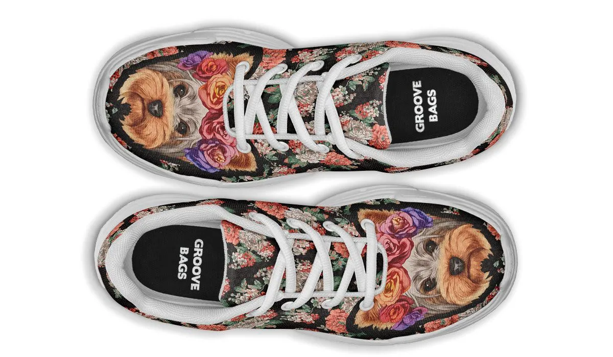 Floral Yorkie Chunky Sneakers