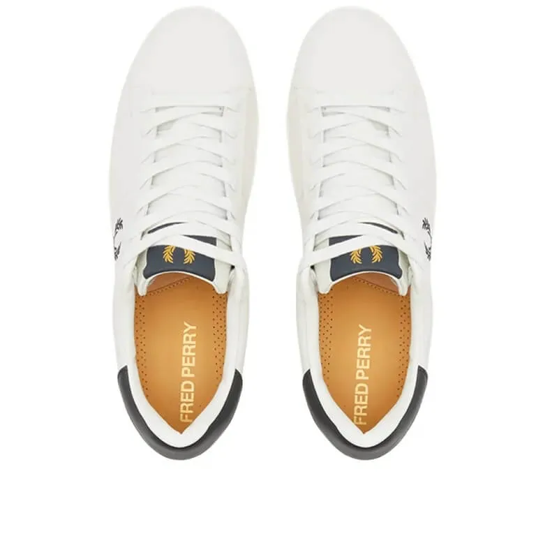 Fred Perry Spencer Leather Sneakers, Porcelain and Navy
