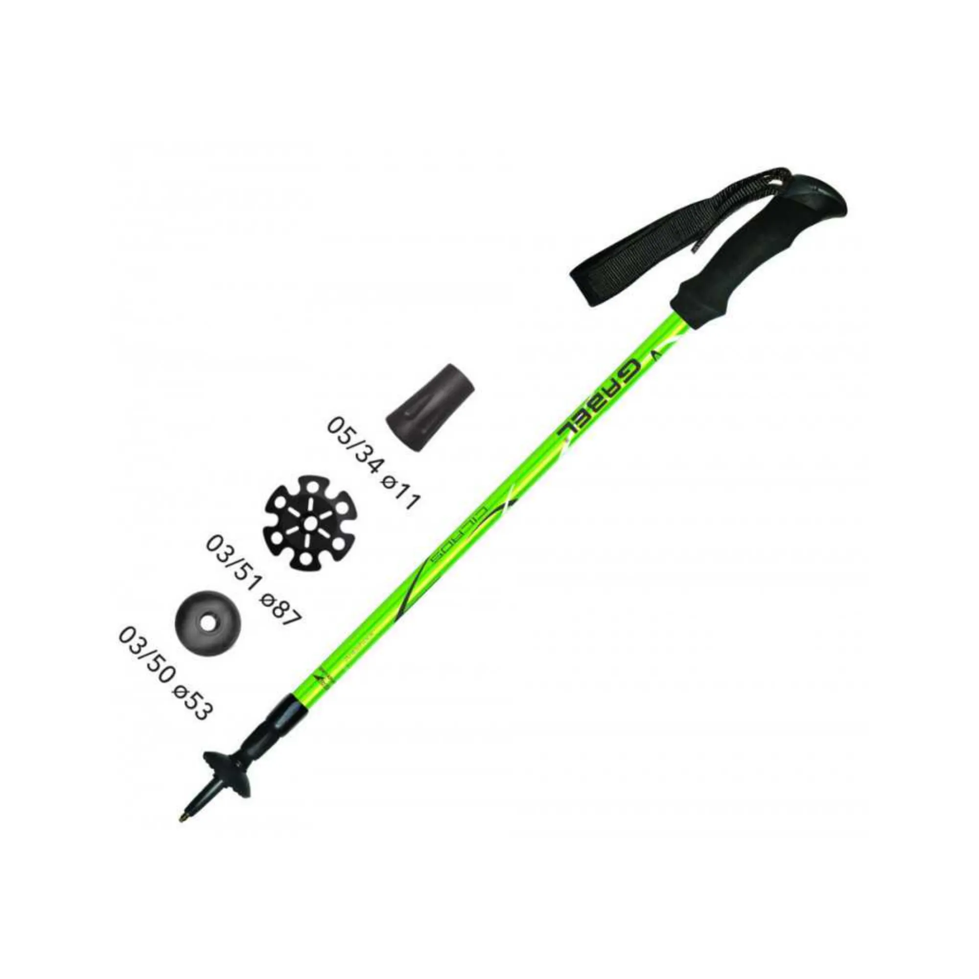 GABEL CILAOS LITE BASTONCINO DA TREKKING LEGGERO IN ALLUMINIO CON COMODA IMPUGNATURA DISPONIBILE IN DUE COLORAZIONI