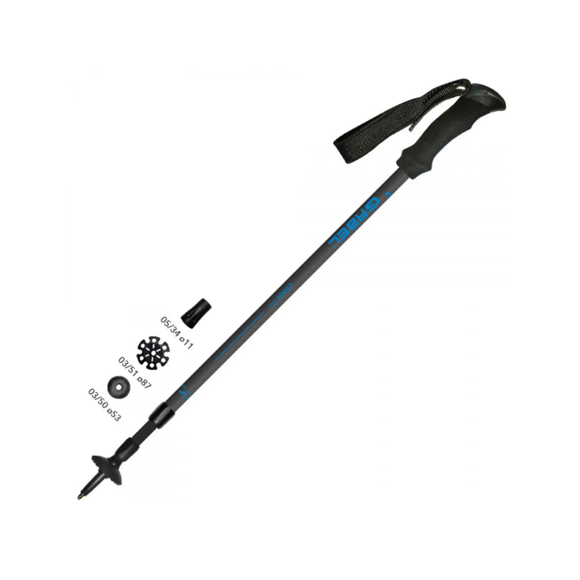GABEL CILAOS LITE BASTONCINO DA TREKKING LEGGERO IN ALLUMINIO CON COMODA IMPUGNATURA DISPONIBILE IN DUE COLORAZIONI