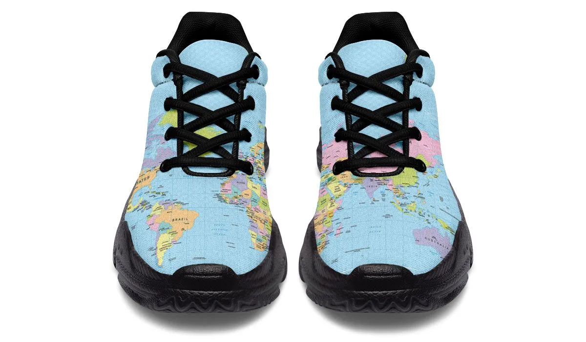 Geography Globe Chunky Sneakers
