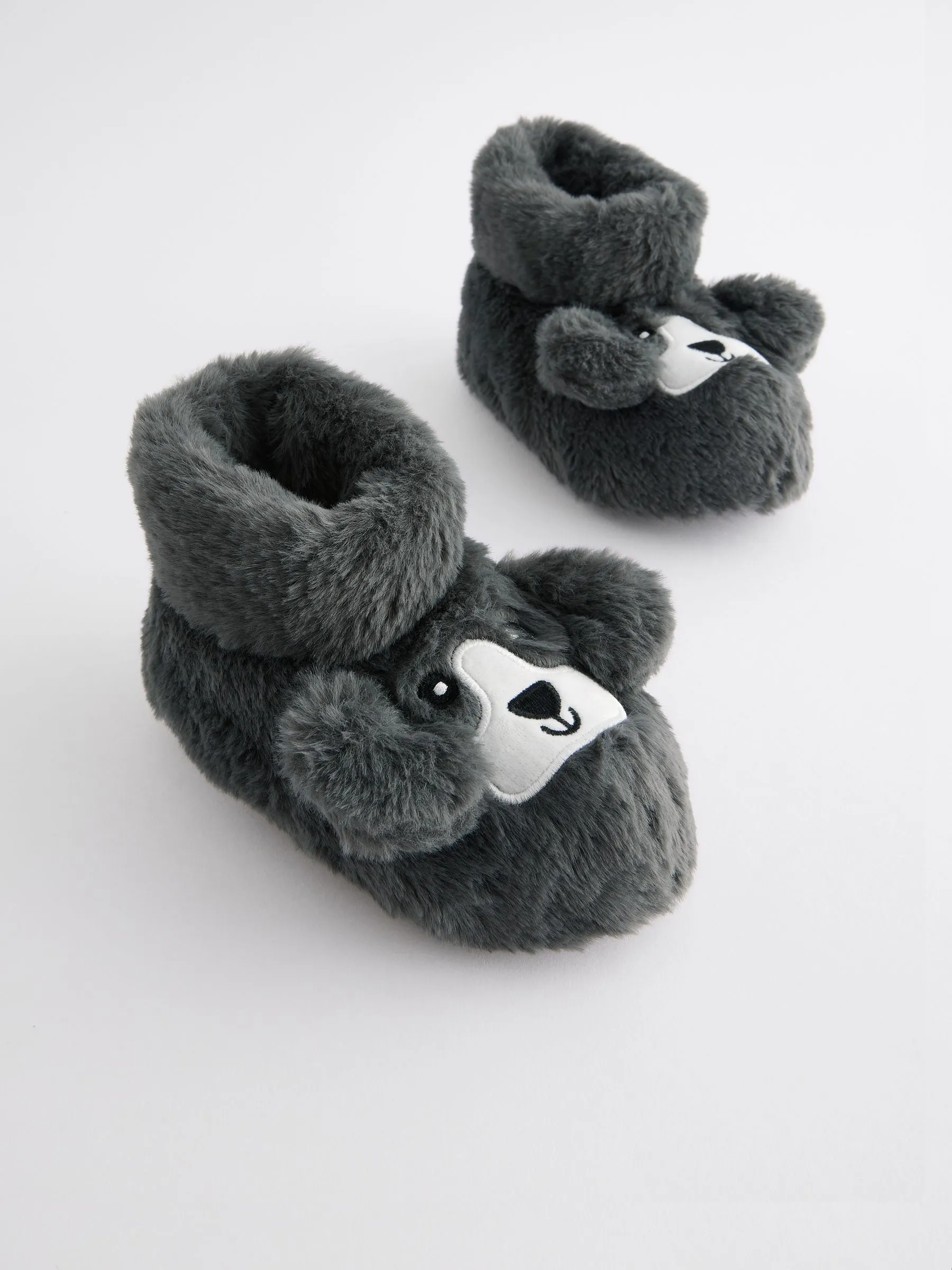Grey Dog Slipper Boots