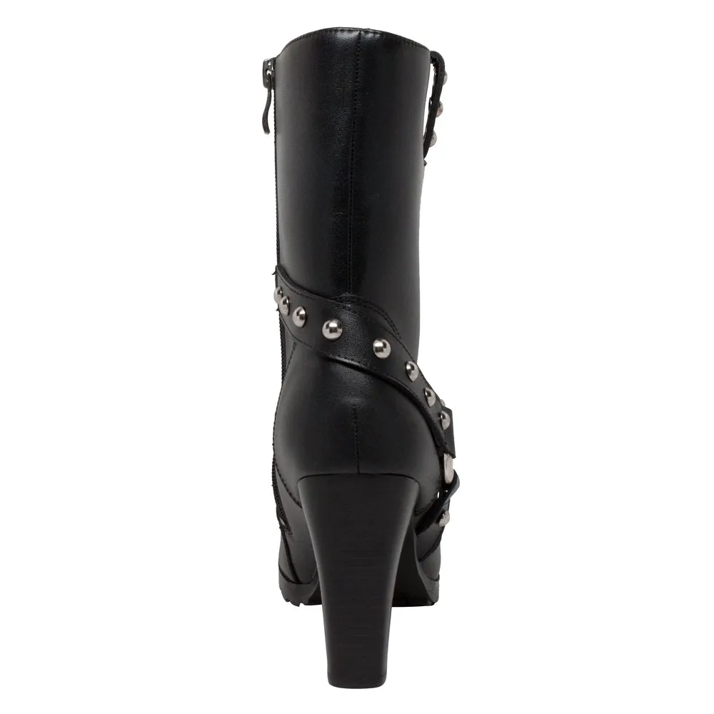 Harness boot - Women's Heeled Boot with Studs