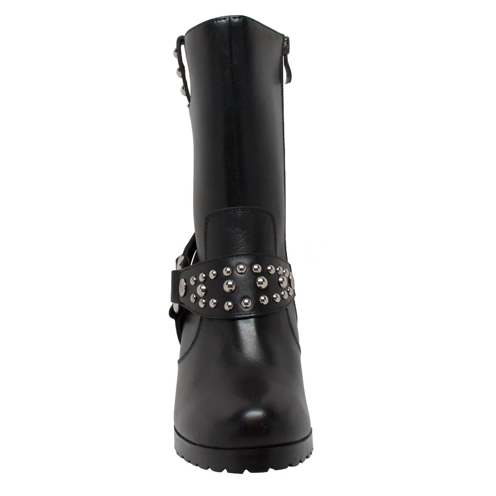 Harness boot - Women's Heeled Boot with Studs