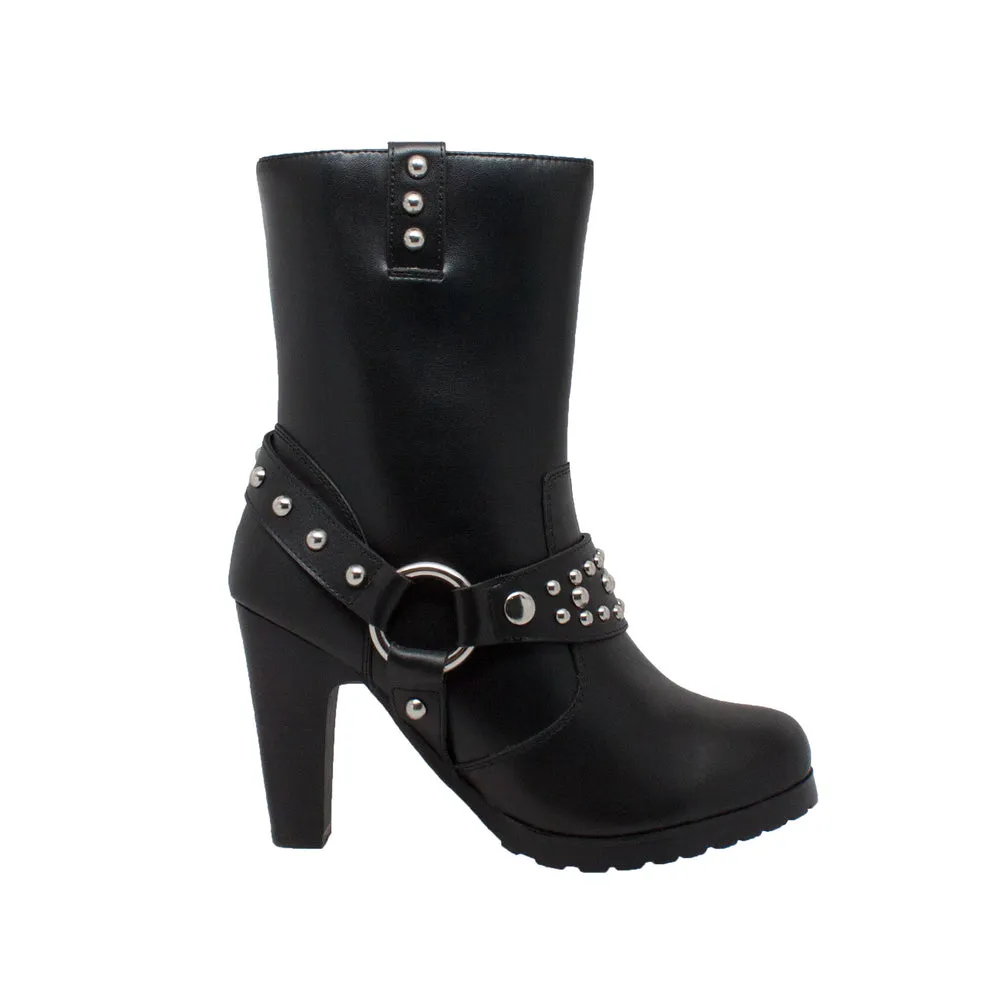 Harness boot - Women's Heeled Boot with Studs