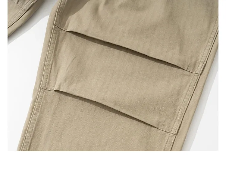 Herringbone Twill Drawstring Skater Pants