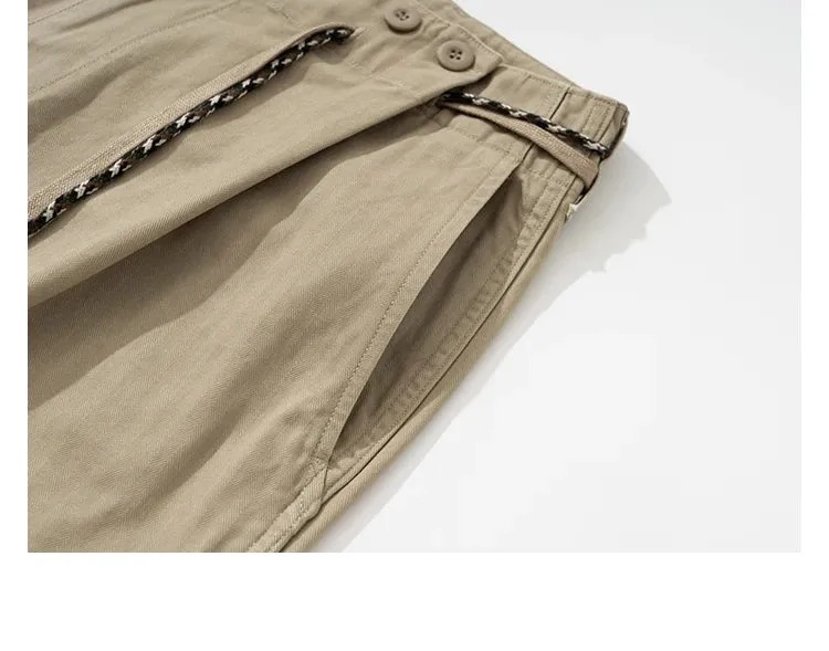 Herringbone Twill Drawstring Skater Pants