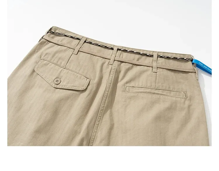 Herringbone Twill Drawstring Skater Pants