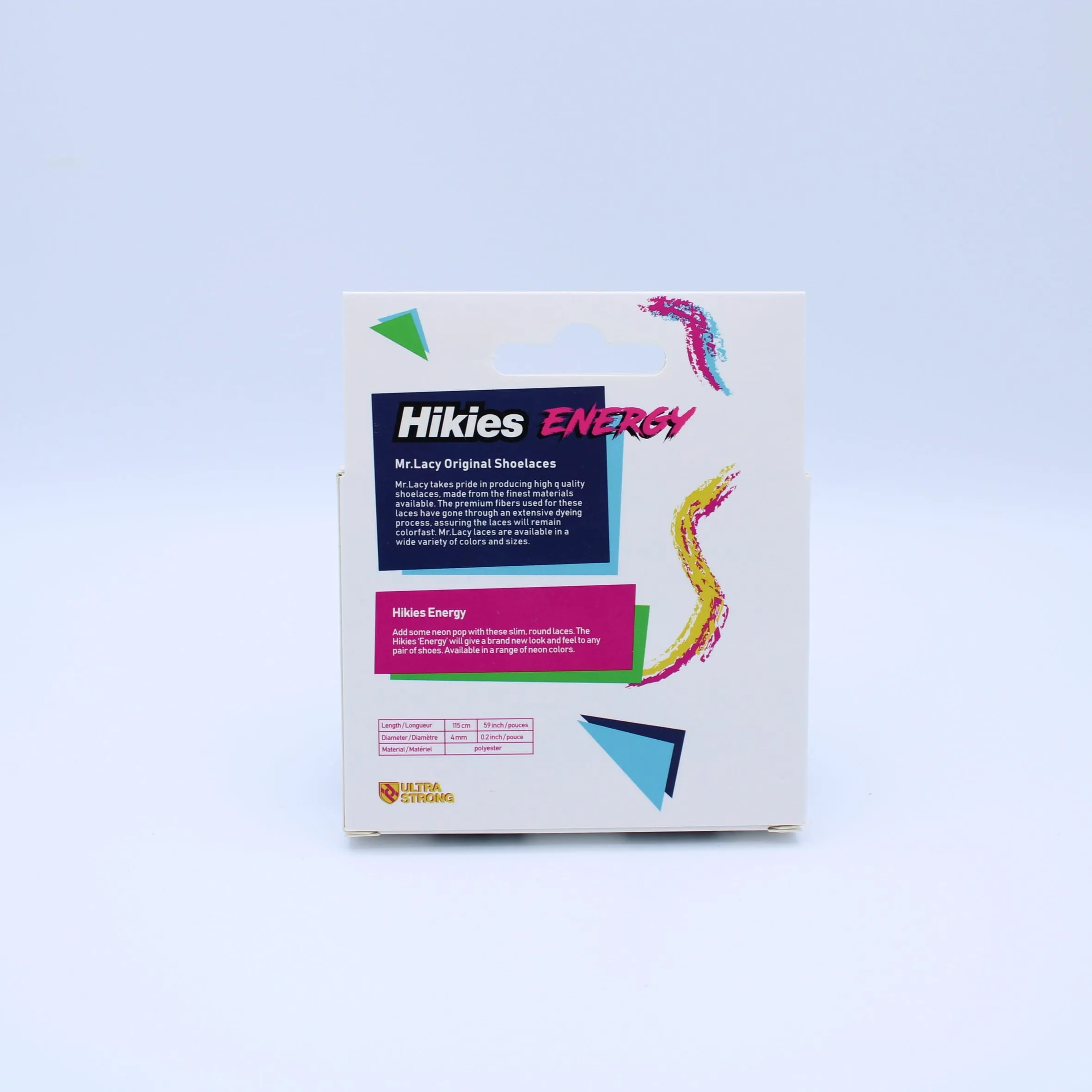 Hikies ENERGY Round Laces · Mellow Blue/Neon Pink