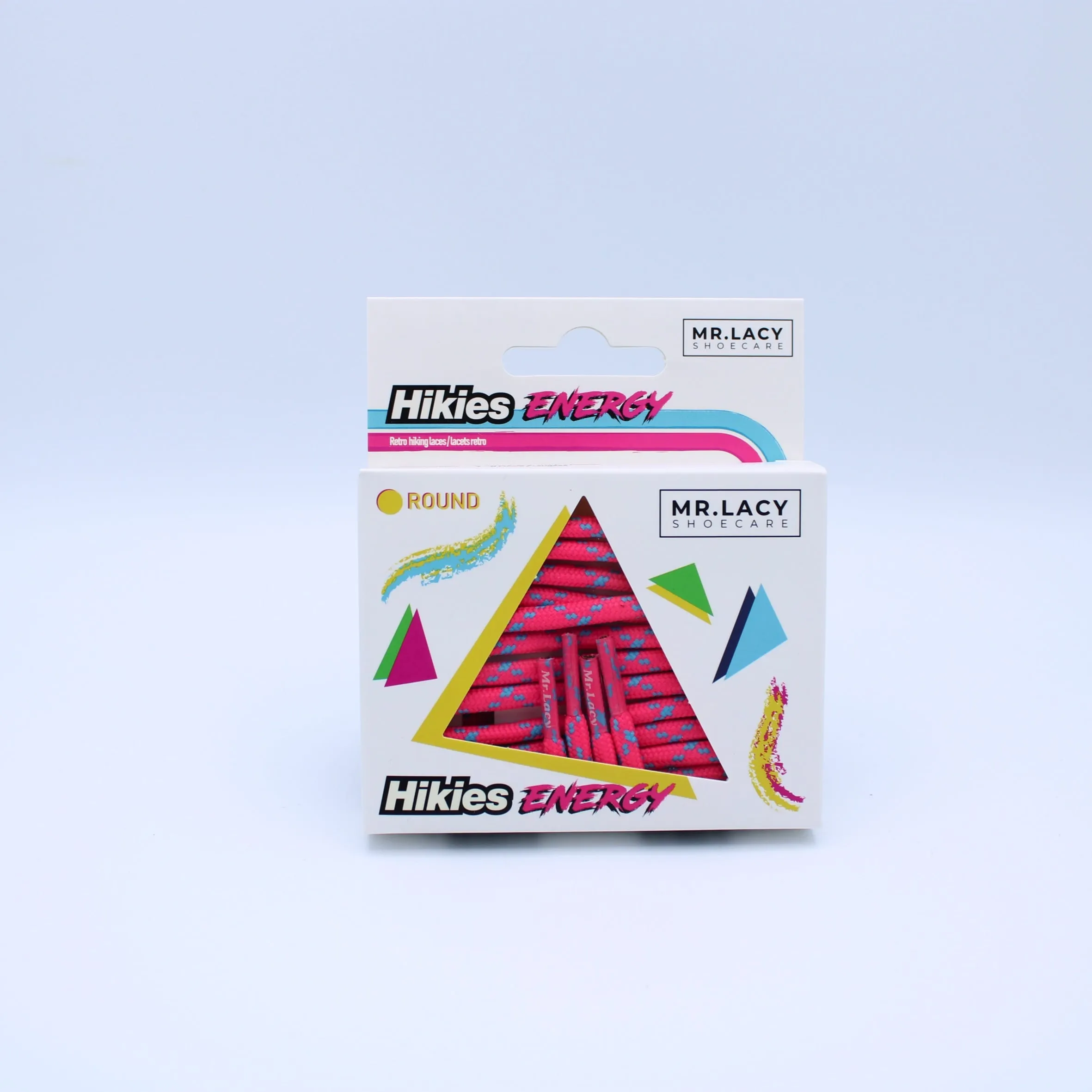 Hikies ENERGY Round Laces · Mellow Blue/Neon Pink