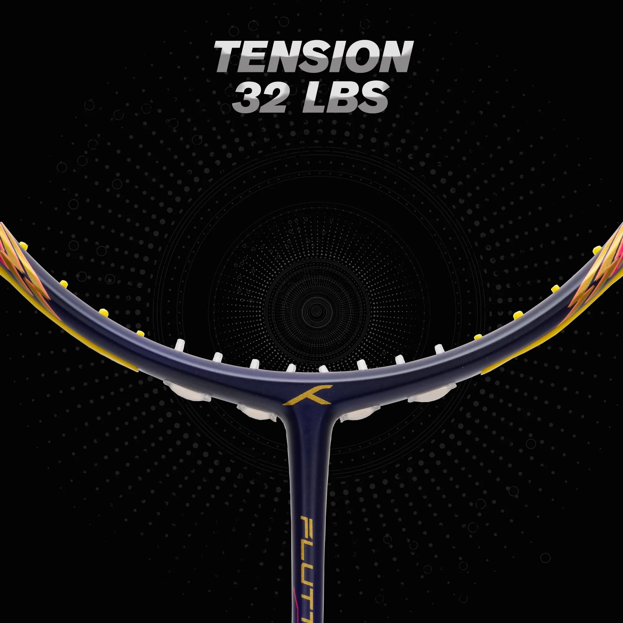 Hundred Flutter S Ctrl Superior Control Slim Shaft Unstrung Badminton Racquet (Blue / Yellow)