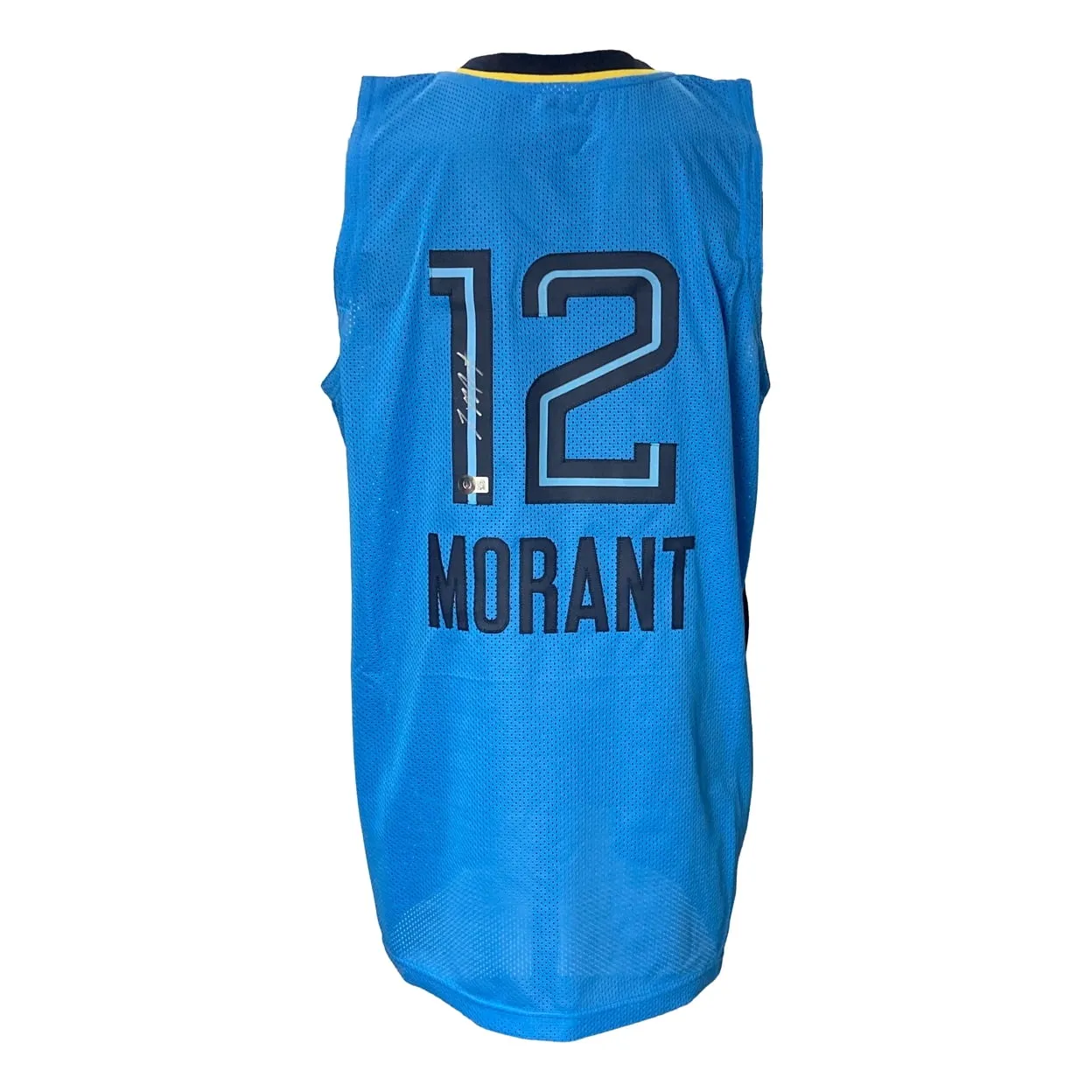 Ja Morant Signed Custom White Pro-Style Basketball Jersey BAS
