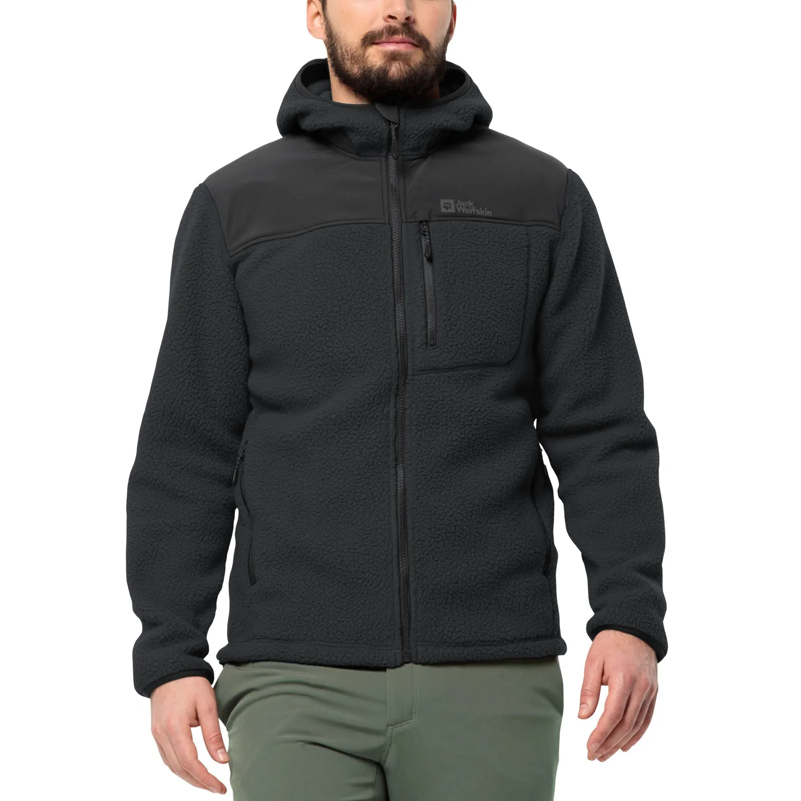 Jack Wolfskin Mens Kammweg Pile Full Zip High Neck Fleece