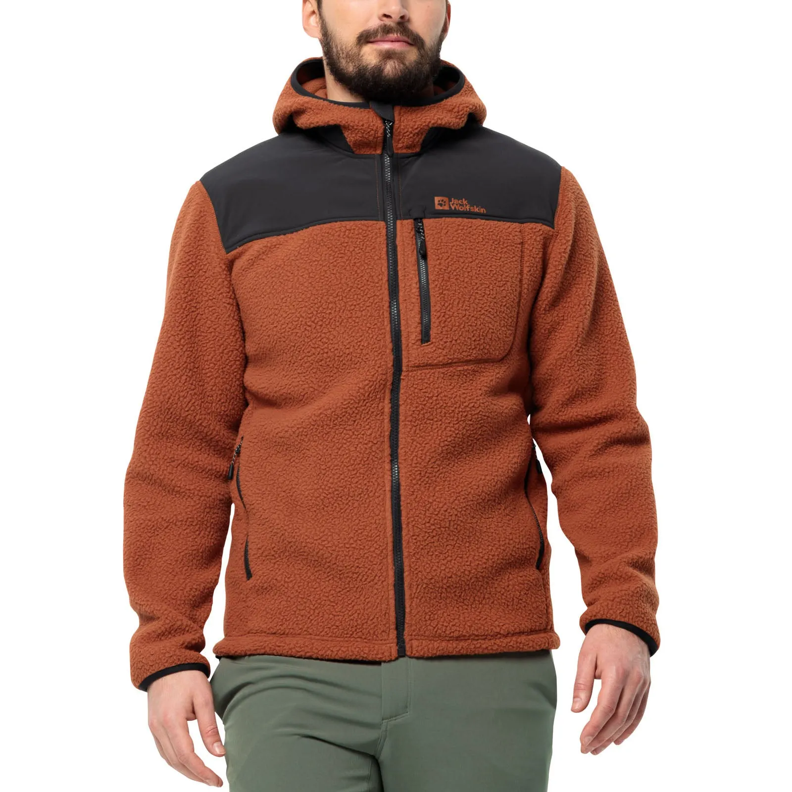 Jack Wolfskin Mens Kammweg Pile Full Zip High Neck Fleece