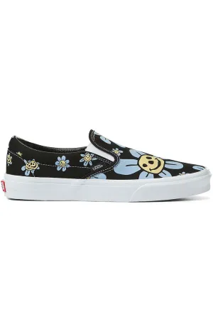 (Jmhy23) Classic Slip On Shoes   Trippy Green Floral