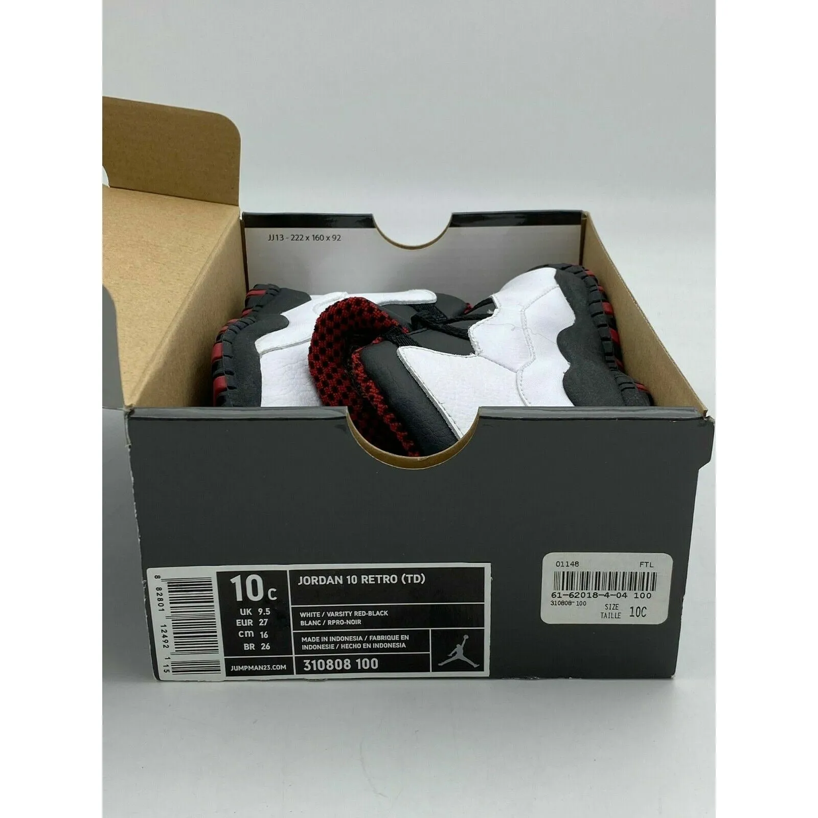 Jordan 10 Retro Chicago Size US10C