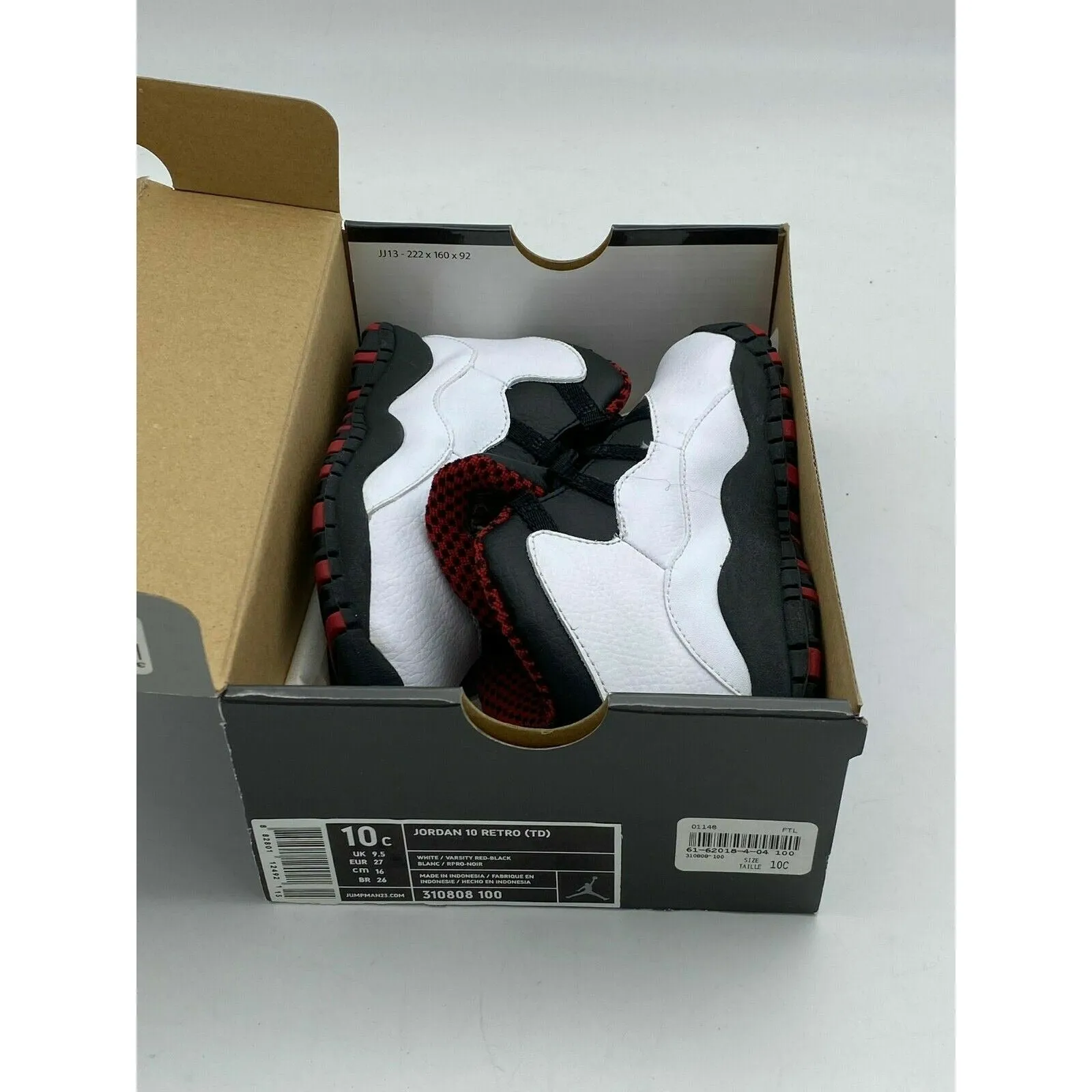 Jordan 10 Retro Chicago Size US10C