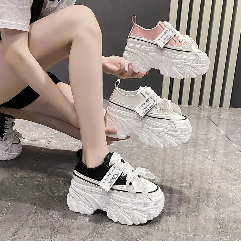 Joskaa 2024 New Platform White Chunky Sneakers