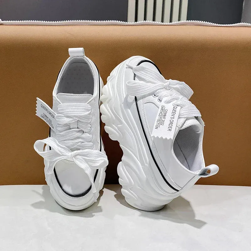 Joskaa 2024 New Platform White Chunky Sneakers