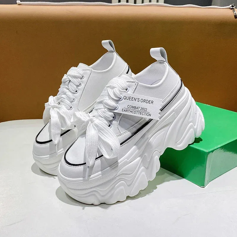 Joskaa 2024 New Platform White Chunky Sneakers